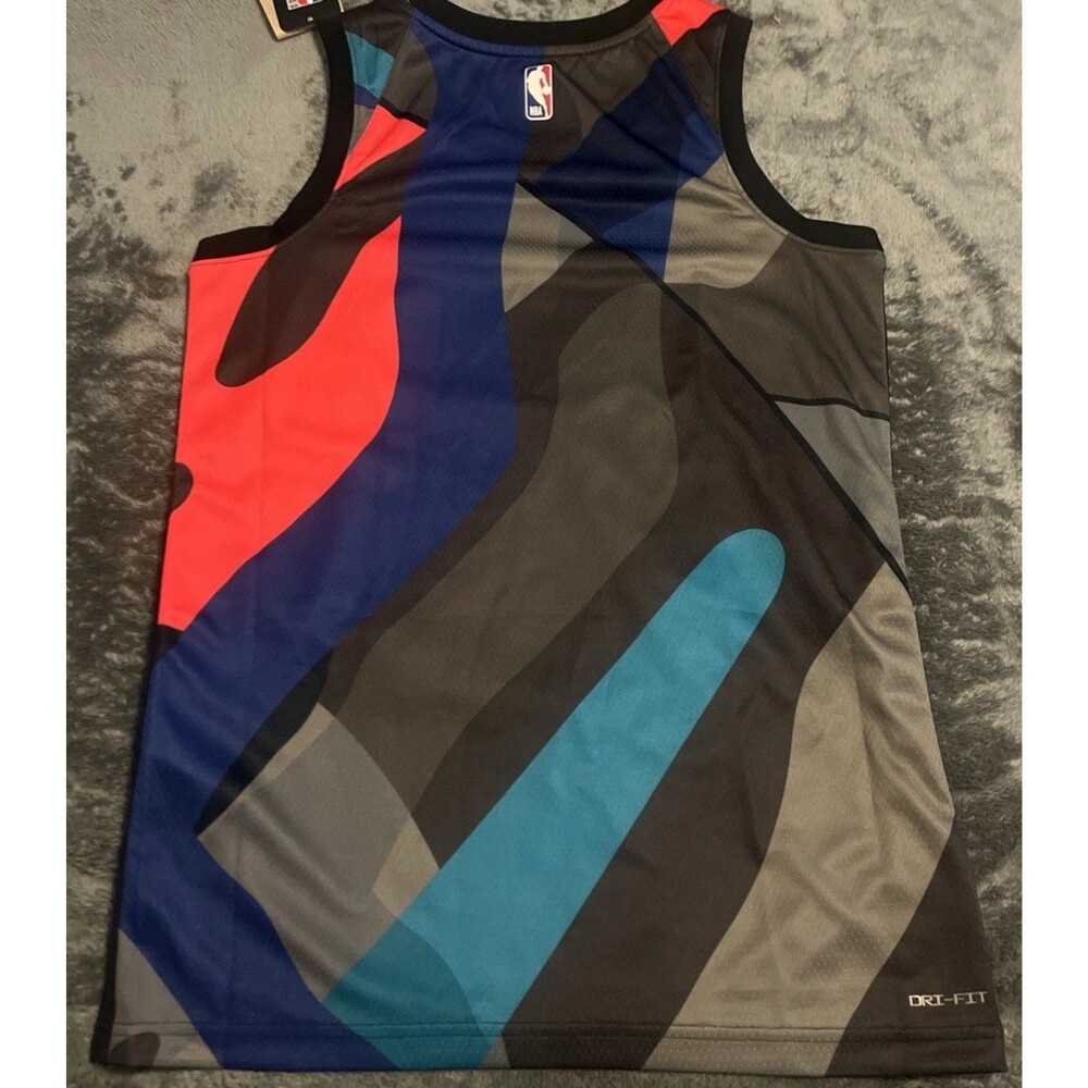 XL Brooklyn Nets City Edition KAWS NBA Jersey Nike 60 Basketball BLANK - Picture 3 of 9